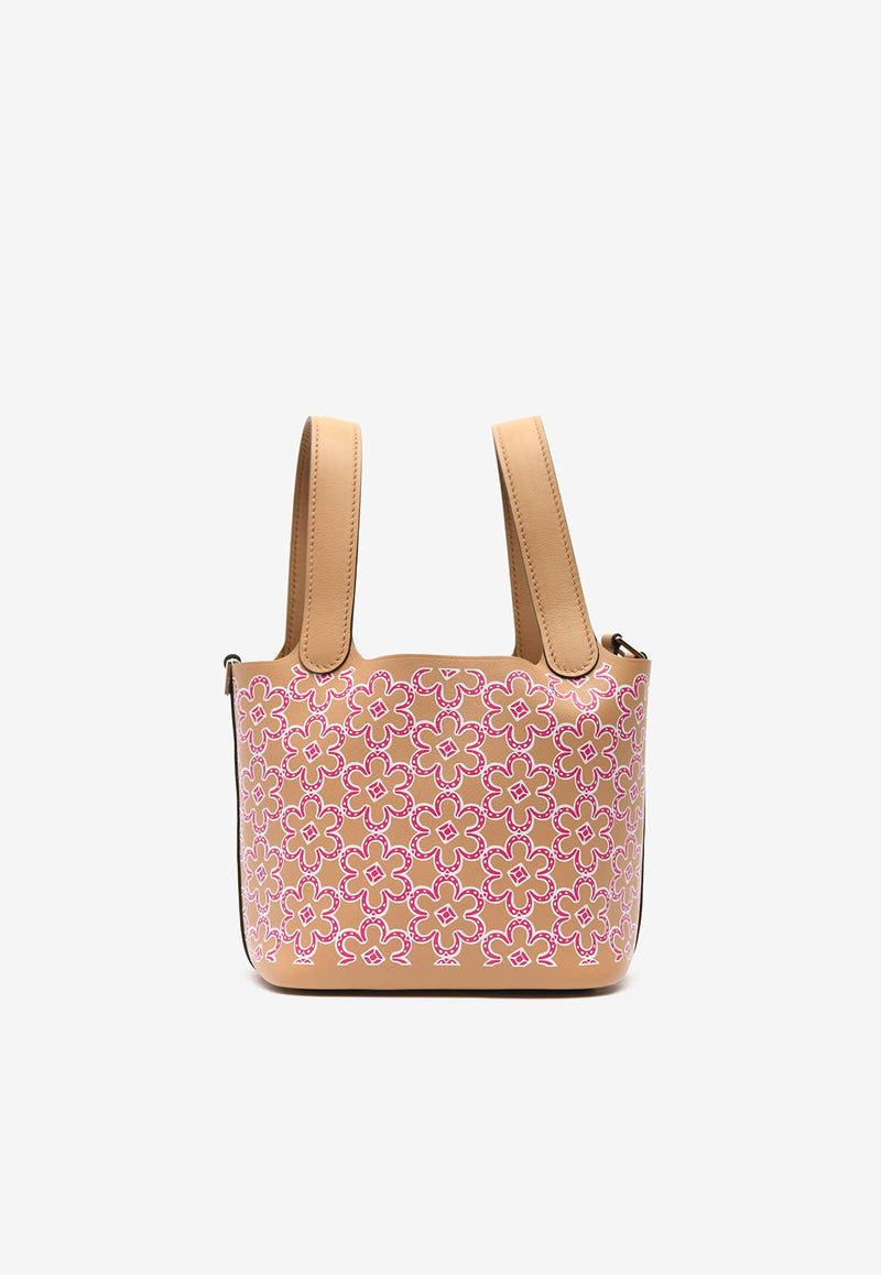 Hermès Micro Lucky Daisy Picotin in Chai Swift Leather with Palladium Hardware