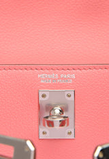 Hermès Kelly Danse Verso in Rose d'Ete and Vert Titien Evercolor with Palladium Hardware
