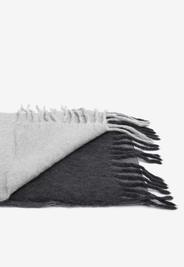 Missoni Gradient Knit Alpaca Blend Fringed Scarf Gray SC13W7D9895GREY MULTI