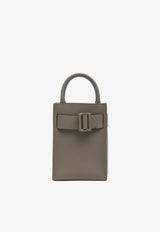 BOYY Bobby Tourist Grained Leather Top Handle Bag Gray AW24BBYTGREY