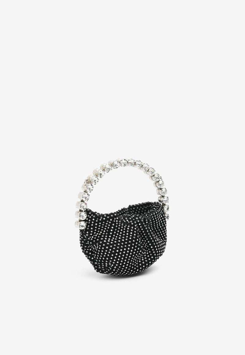 L'alingi Micro Eternity Crystal Mesh Handbag Black MICMBL01BLACK