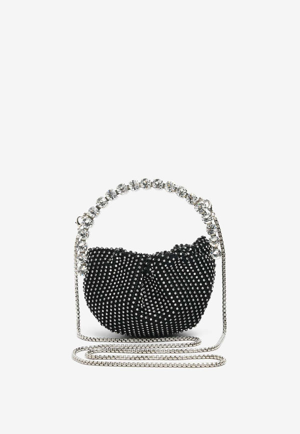 L'alingi Micro Eternity Crystal Mesh Handbag Black MICMBL01BLACK