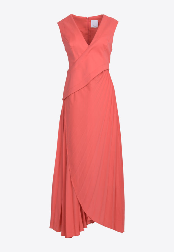 Acler Fairfield Pleated Maxi Dress Fuchsia AS2407184D-ROSEWOODFUCHSIA