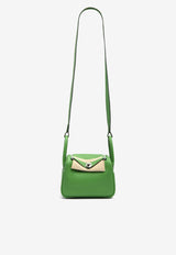 Hermès Mini Lindy 20 in Vert Yucca Clemence Leather with Palladium Hardware