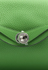 Hermès Mini Lindy 20 in Vert Yucca Clemence Leather with Palladium Hardware