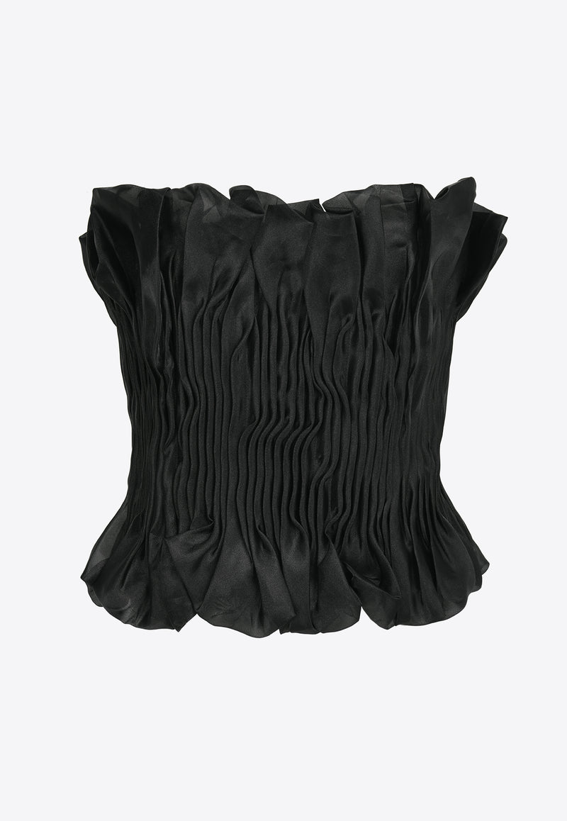 Acler Clements Ruched Top Black AS2407180T-BLACKBLACK