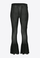 CFCL Hypha Lucent Glittered Flared Pants Black CF008KF210BLACK