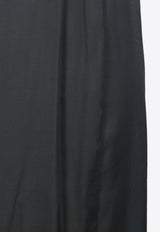 RE RHEE High-Low Satin Skirt Gray RQ4SKC700-0NAGREY