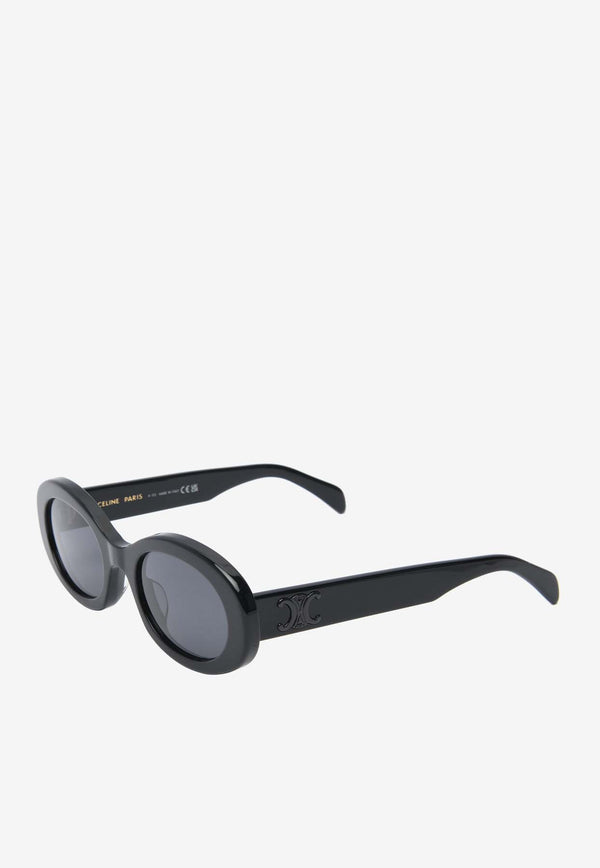 Celine Triomphe Round-Shaped Sunglasses CD40123I-5720B-GREY