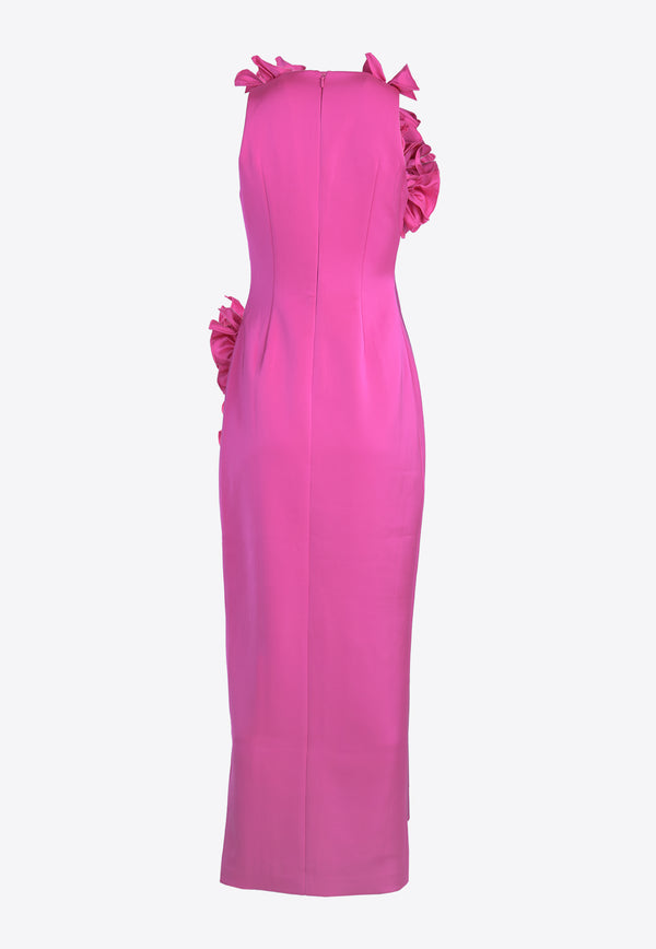 Mossman Revelations Ruffled Midi Dress Fuchsia DMM131-DFUCHSIA