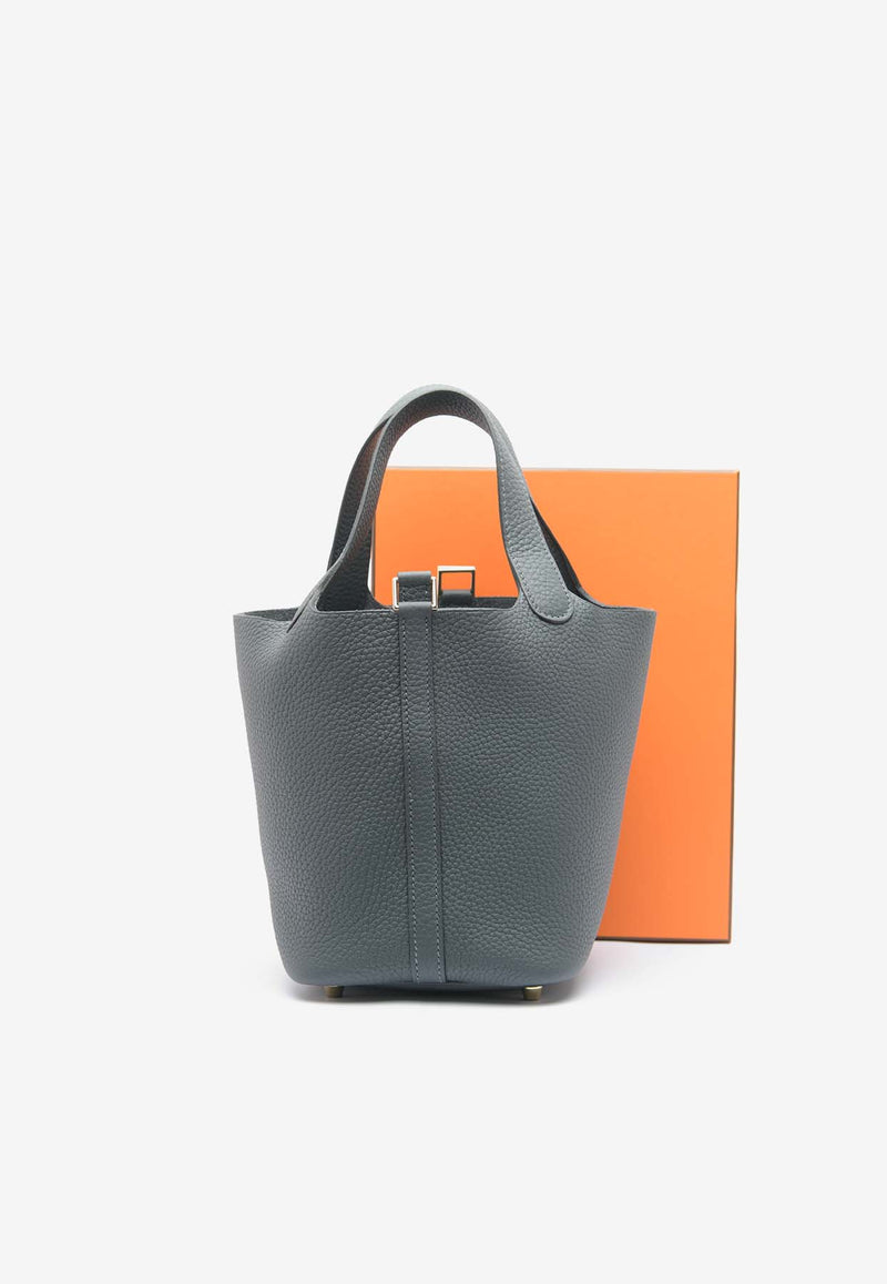 Hermès Picotin 18 in Gris Misty Clemence Leather with Permabrass Hardware