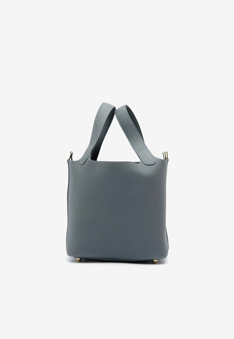 Hermès Picotin 18 in Gris Misty Clemence Leather with Permabrass Hardware