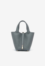 Hermès Picotin 18 in Gris Misty Clemence Leather with Permabrass Hardware