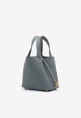 Hermès Picotin 18 in Gris Misty Clemence Leather with Permabrass Hardware