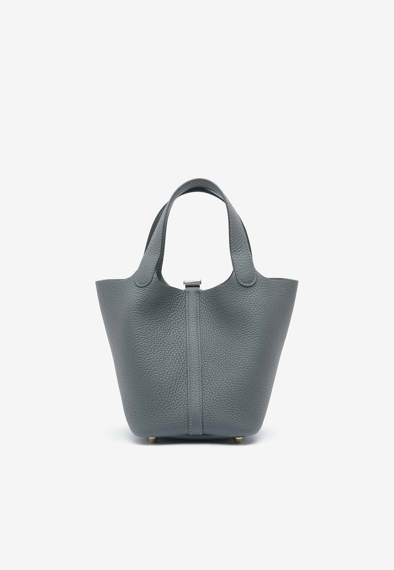 Hermès Picotin 18 in Gris Misty Clemence Leather with Permabrass Hardware