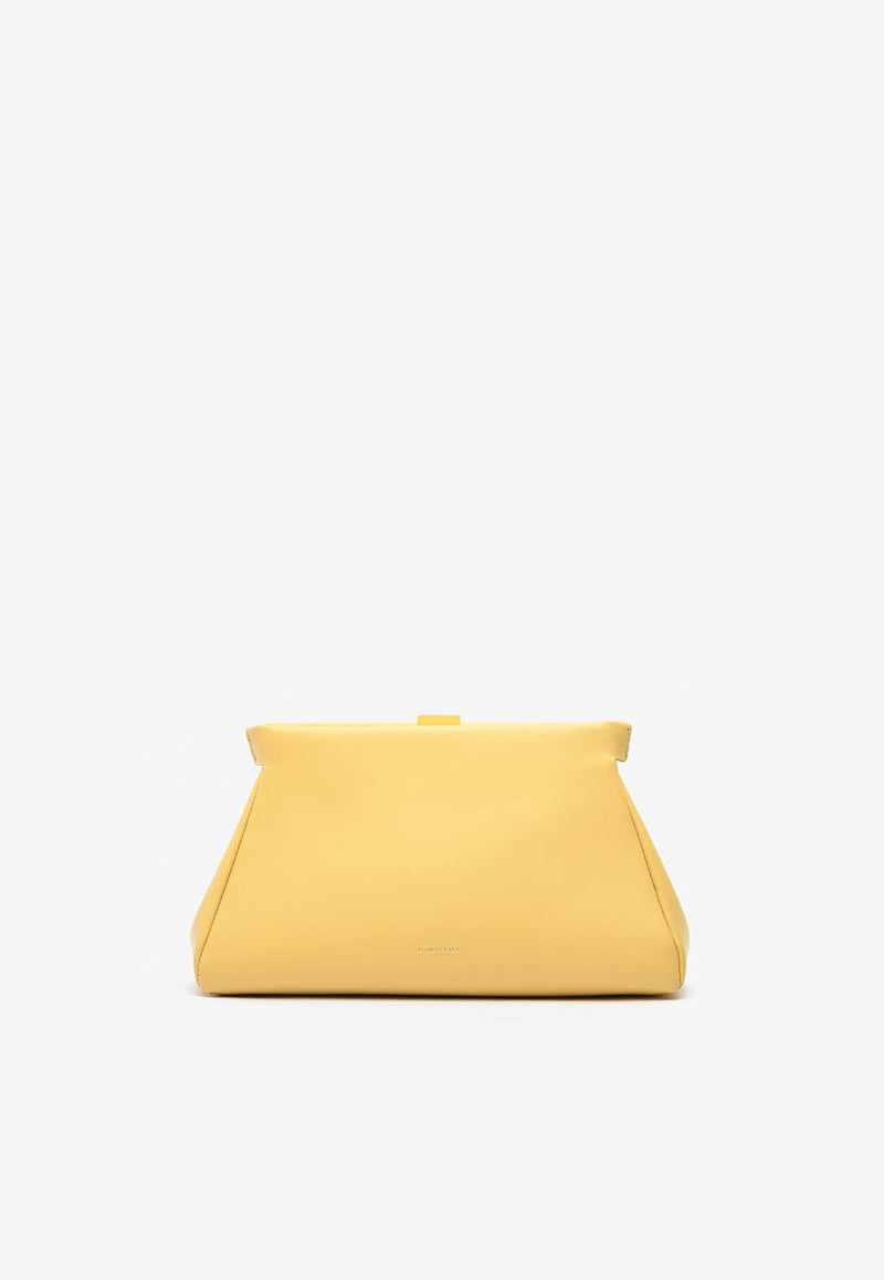 DeMellier London Cannes Chain Leather Clutch Yellow N102GOLD