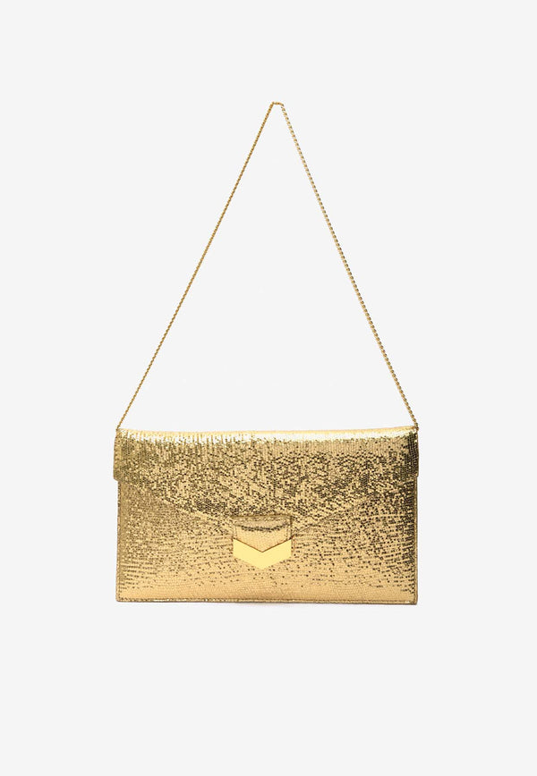 DeMellier London London Metallic Leather Clutch Bag Gold N95GOLD
