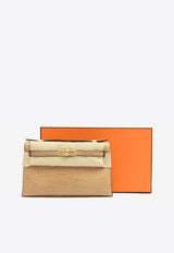 Hermès Kelly Pochette Clutch Bag in Chai Matte Alligator with Gold Hardware