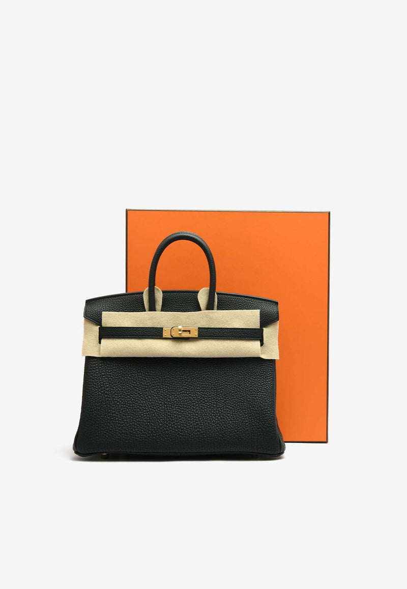 Hermès Birkin 25 in Black Togo Leather with Gold Hardware