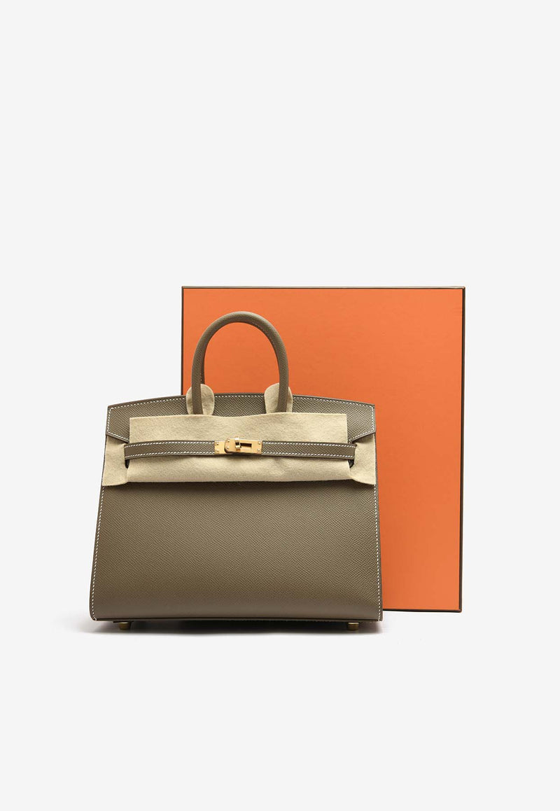 Hermès Birkin 25 Sellier in Etoupe Epsom Leather with Gold Hardware