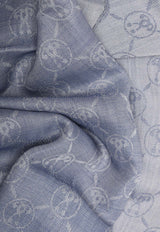 Moschino Monogram Wool Blend Scarf 3234-M2321GREY