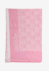 Moschino Monogram Wool Blend Scarf 3234-M2321PINK