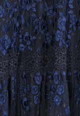 Needle & Thread Celestia Floral Lace Ribbon Gown Navy DG-LS-50-RCR24-NVYNAVY