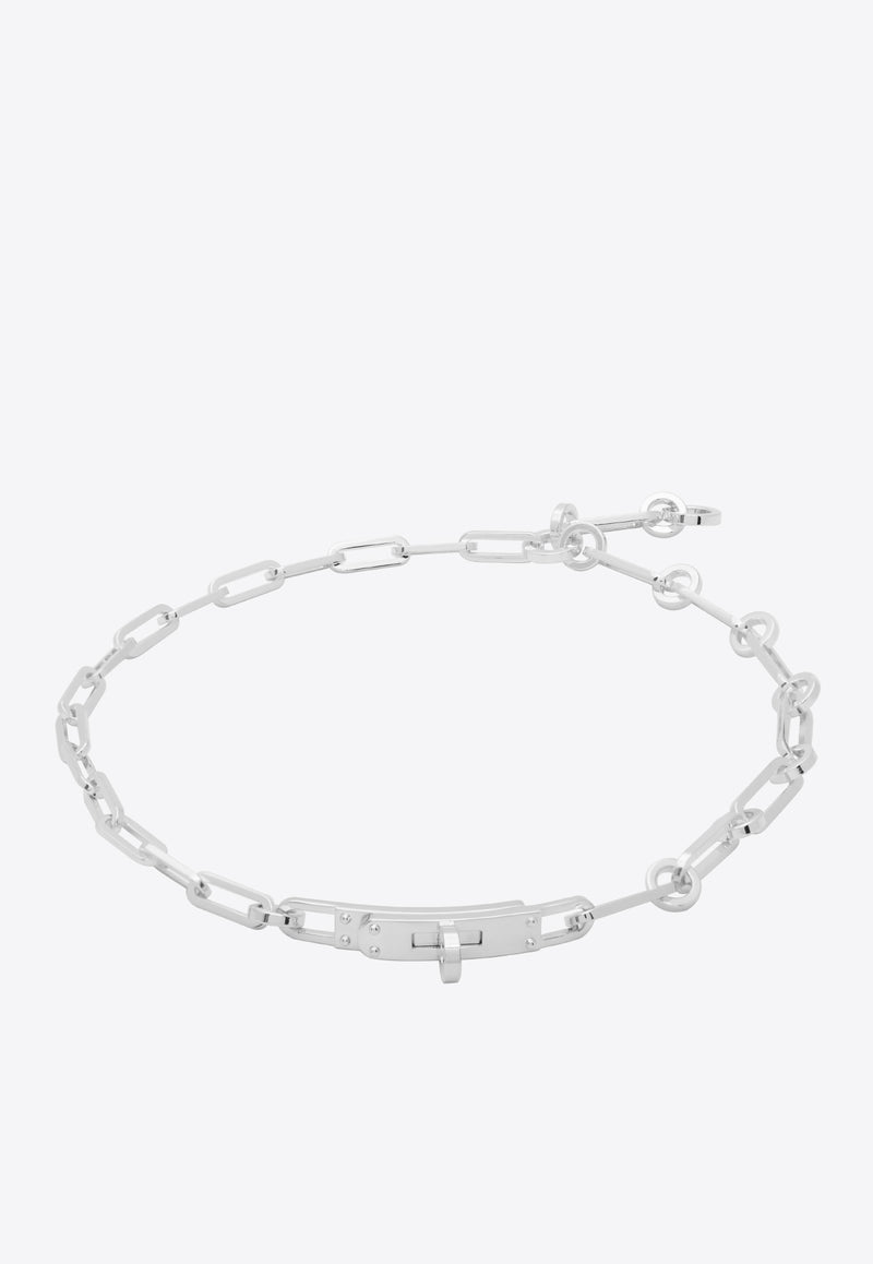 Hermès Kelly PM Double Chaine Bracelet in Silver