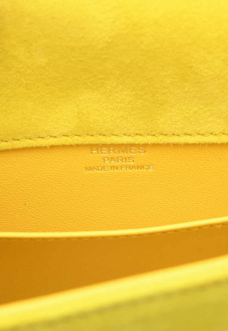 Hermès Kelly Elan in Jaune de Naples Doblis Leather with Palladium Hardware