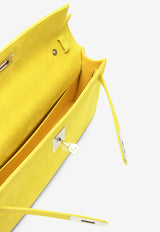 Hermès Kelly Elan in Jaune de Naples Doblis Leather with Palladium Hardware