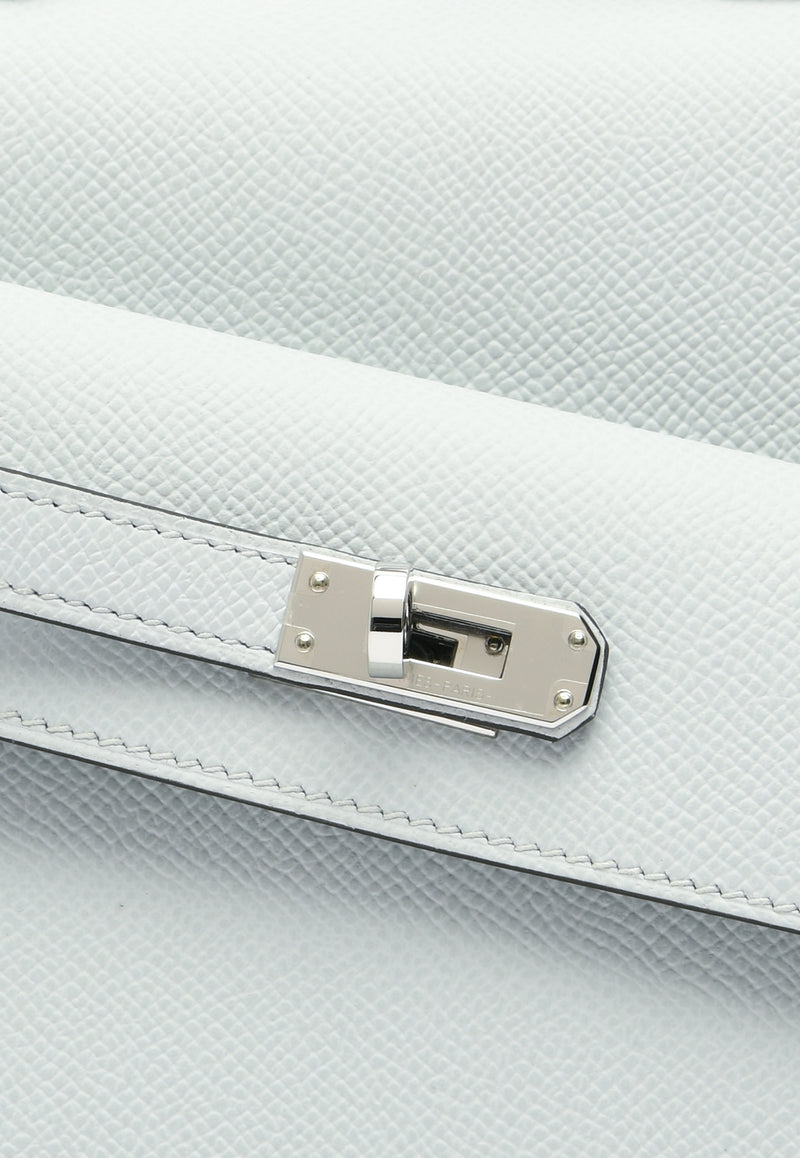 Hermès Mini Kelly 20 En Desordre in Gris Platine Epsom Leather with Palladium Hardware