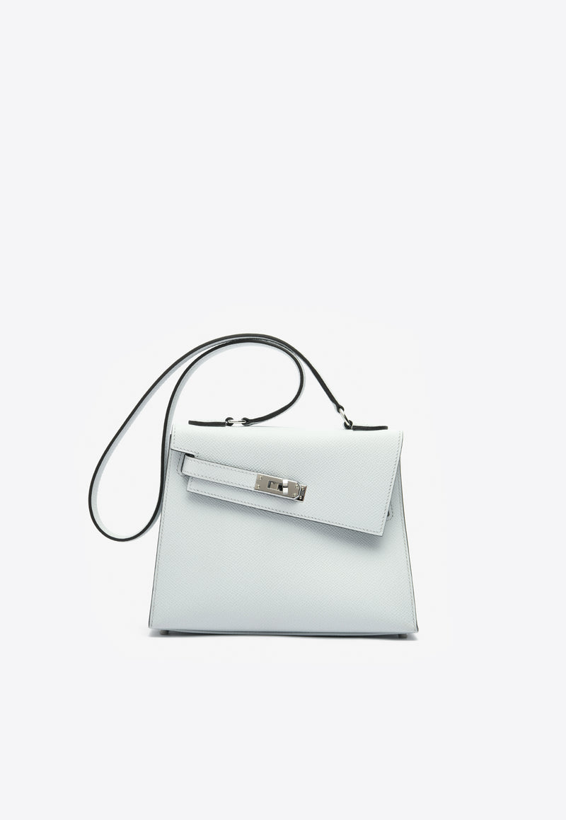 Hermès Mini Kelly 20 En Desordre in Gris Platine Epsom Leather with Palladium Hardware