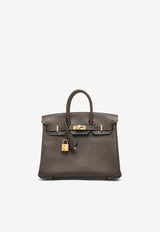 Hermès Birkin 25 in Ebene Faubourg Barenia with Gold Hardware