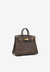 Hermès Birkin 25 in Ebene Faubourg Barenia with Gold Hardware