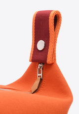 Small Bride-a-Brac Pouch in Orange Feu Canvas