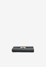 Constance To Go Wallet in Black Epsom Leather with Gold Hardware