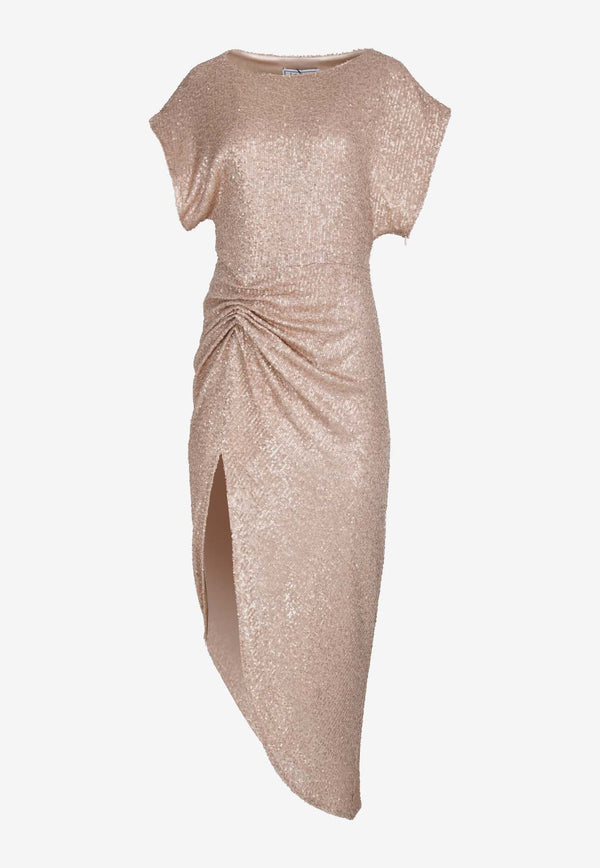 In The Mood For Love Bercot Sequined Midi Dress CO0000100002NUDE