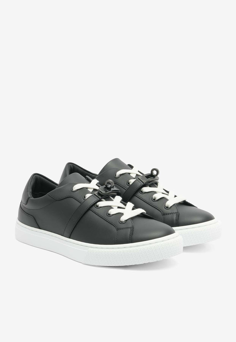 Day PVD Kelly Buckle Sneakers in Black Calfskin