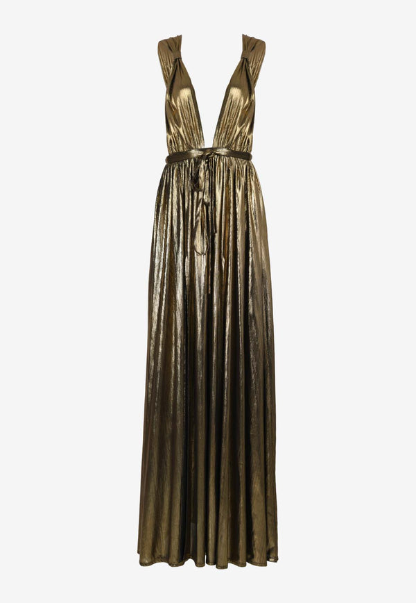 Bronx and Banco Goddess Metallic Gown BB-19-084GOLD