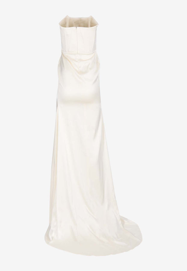 Guiseppe Di Morabito Corset-Style Strapless Gown 02PSLD08702281WHITE