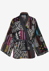 Ambre Babzoe Patchwork Kimono Jacket 6201.90.90BLACK