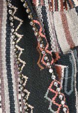 Ambre Babzoe Embellished Patterned Kimono Jacket 6201.90.90BLUE