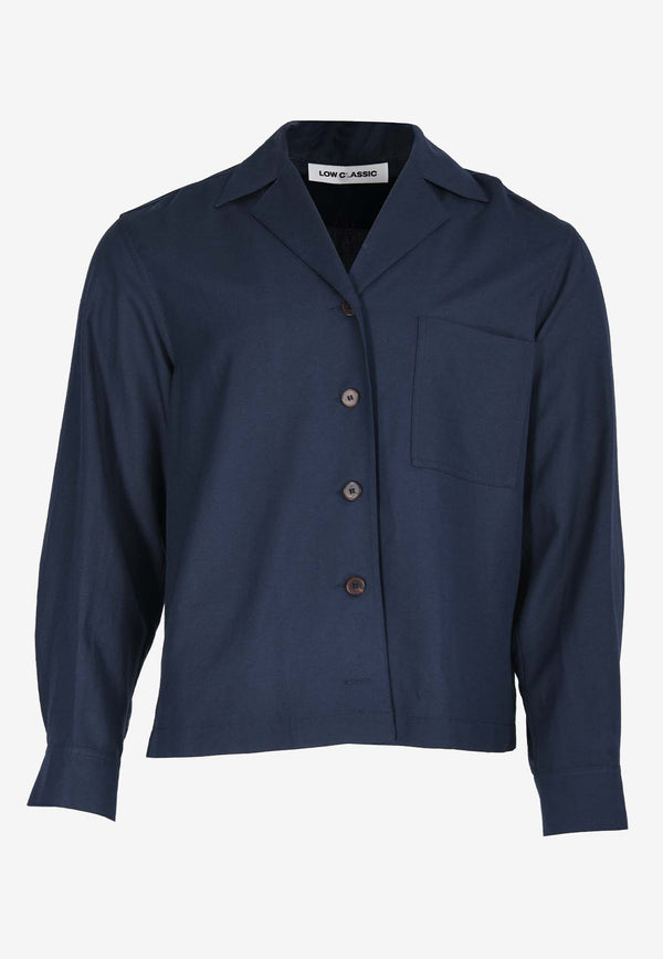 LOW CLASSIC Classic Long-Sleeved Shirt LOW24SM_SH070_NVNAVY