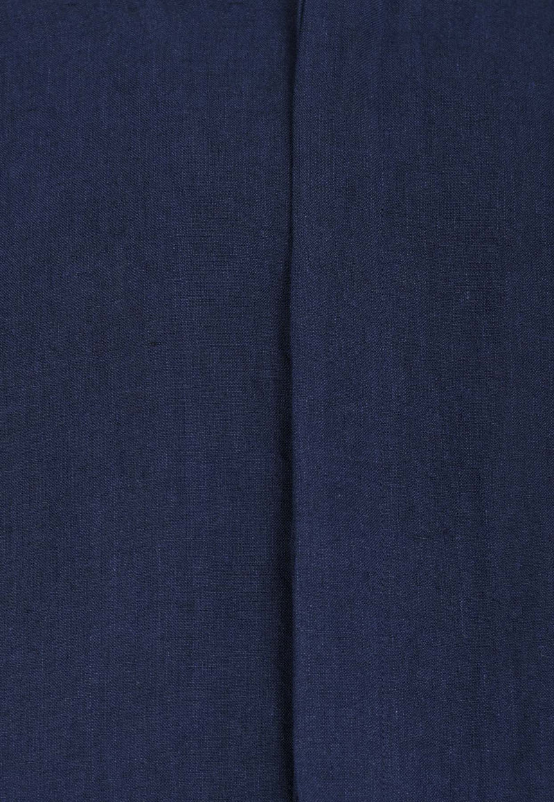 Marané Long-Sleeved Linen Shirt Navy MJNAVY