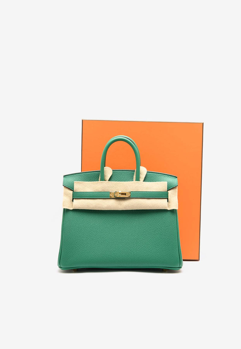 Hermès Birkin 25 in Vert Vertigo Togo Leather with Gold Hardware