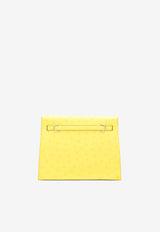 Hermès Kelly Danse in Jaune Citron Ostrich Boreale with Palladium Hardware