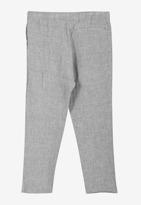 Marané Straight-Leg Drawstring Pants Gray MPGREY