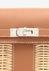 Hermès Mini Kelly 20 Picnic in Naturel Osier and Gold Swift Leather with Palladium Hardware