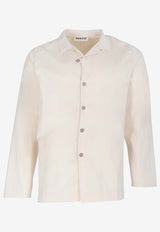 Marané Camp Collar Long-Sleeved Shirt Cream LSL-CRCREAM