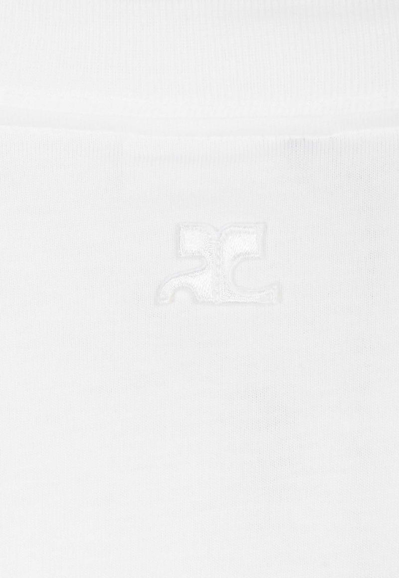 Courrèges Logo Patch Basic T-shirt 124JTS008JS0107WHITE